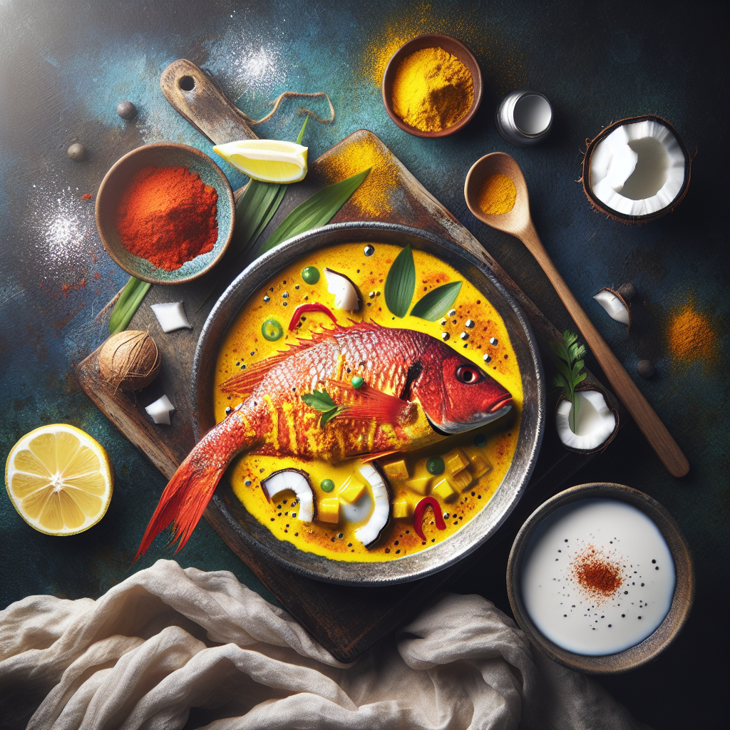 Curry de Vivaneau au Lait de Coco et Curcuma : Saveurs Exotiques en 30 Minutes