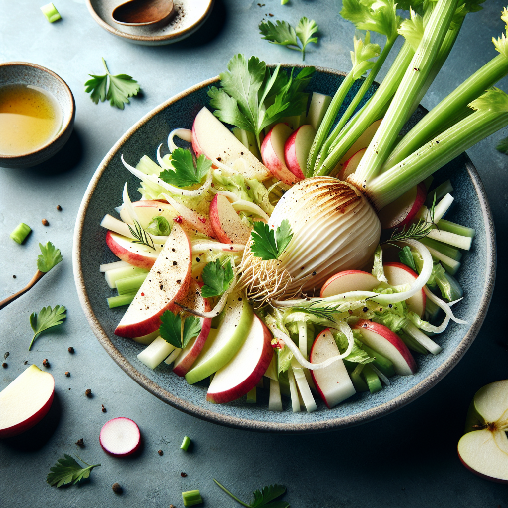 Salade de Céleri-Rave et Pomme : Fraîcheur et Croquant Garantis