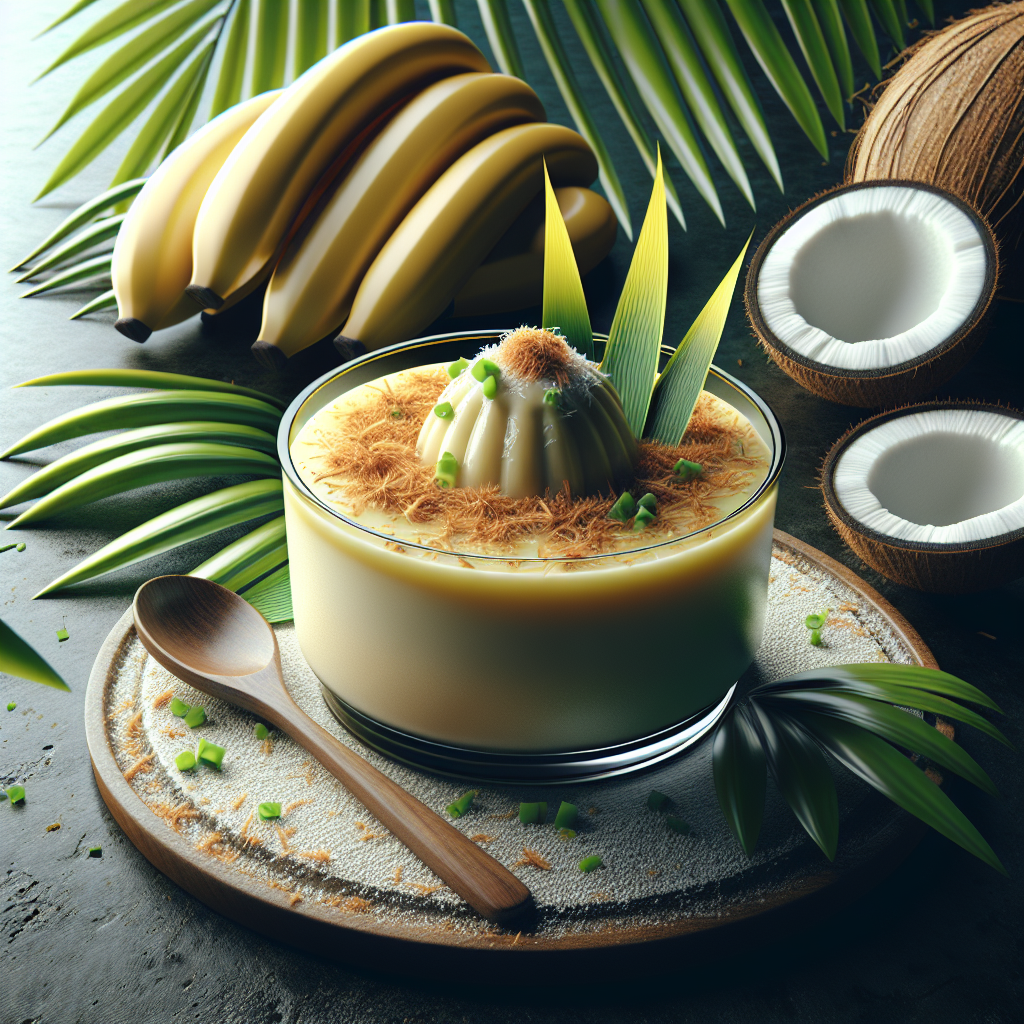 Pudding Coco-Banane au Pandan : Une Douceur Tropicale Qui Change Tout