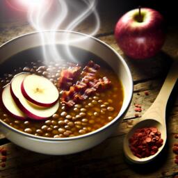 Délice Réconfortant : Cette Soupe aux Lentilles Pomme-Bacon va Révolutionner vos Repas d'Hiver